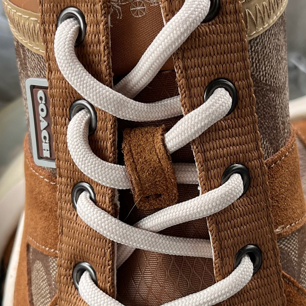 COACH Men’s Citysole Runner Khaki Light Saddle Sneaker New in Box NIB - Picture 8 of 12